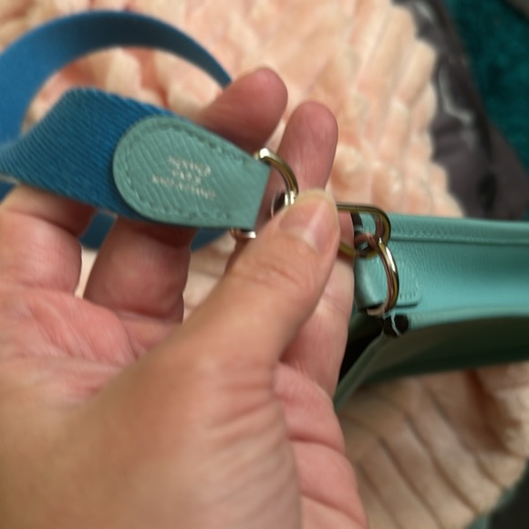 Hermes Evelyn’s TPM BLEU Atoll with blue fabric contrasting strap. Auth - Picture 4 of 7